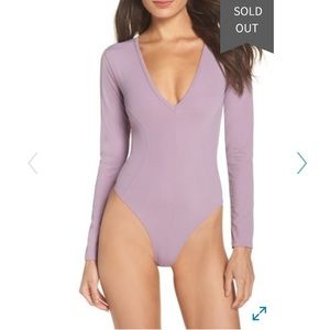 NWT Free People LS Lavender Body Suit